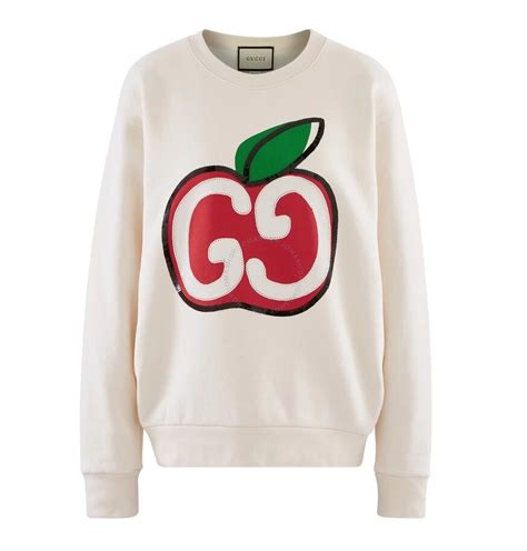 gucci apple sweatshirt|gucci sweatsuit men's.